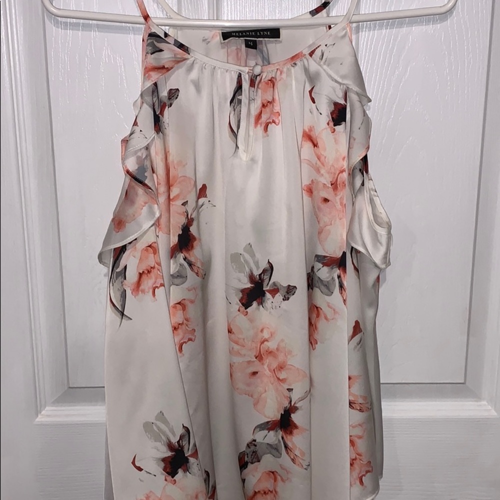 Satin off the shoulder shirt